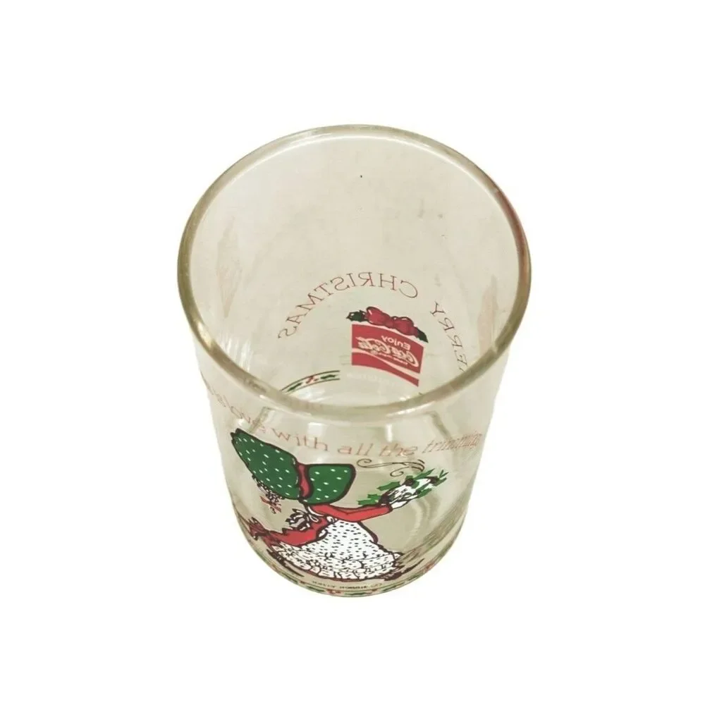 Vintage 70s Coca Cola Holly Hobbie Limited Edition Christmas Holiday Promo Glass